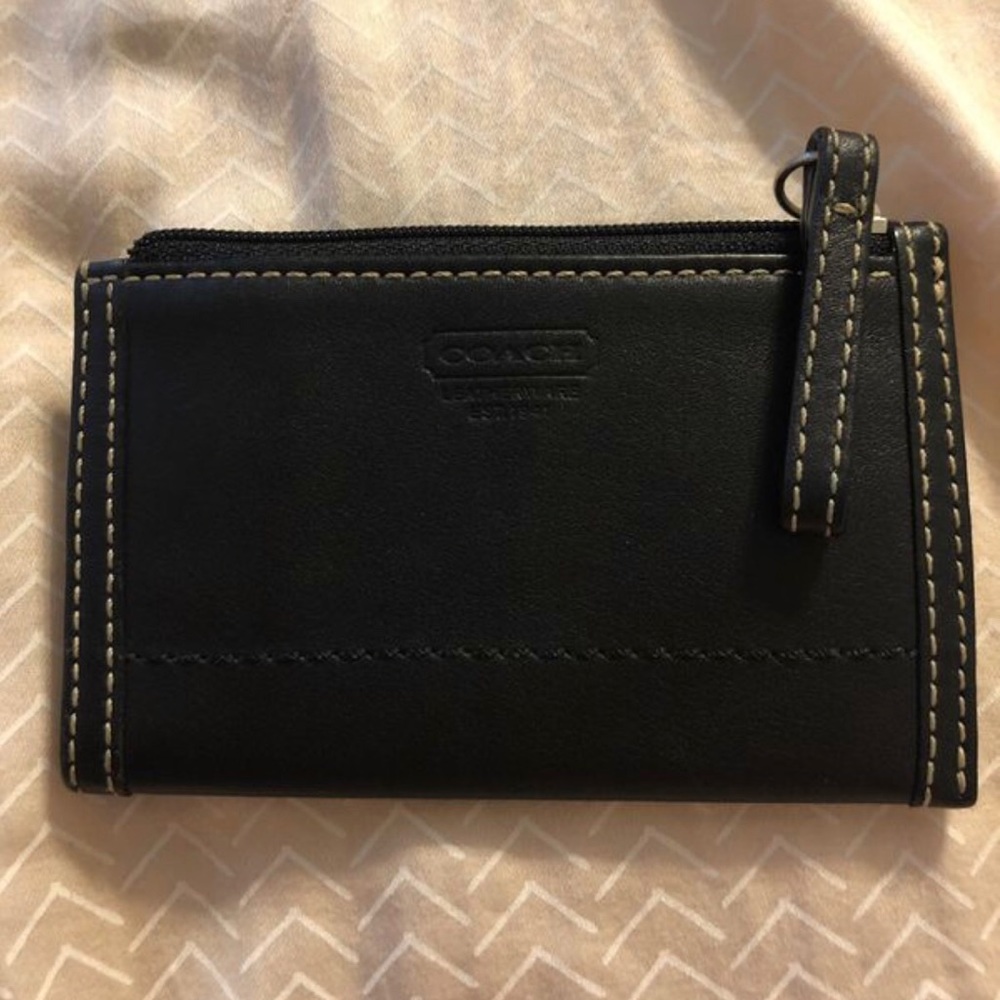Authentic Coach coin purse with slot for cards